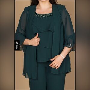 R&M Richards Emerald Green Formal Pantsuit